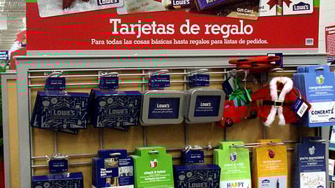 Lowe's Holiday Gift Card Header