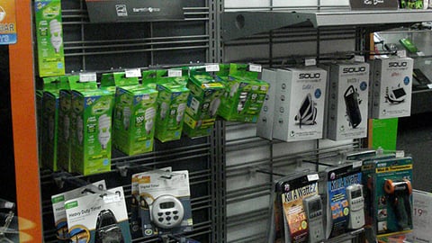 RadioShack 'Great Gifts' Wall Display