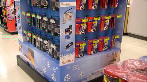 SanDisk Office Depot Holiday Pallet Display