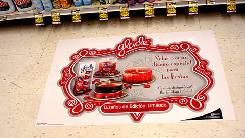 Glade Holiday Candles Floor Cling