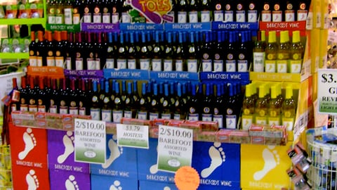 Barefoot Wine Endcap