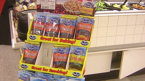 Post/Craisins Display