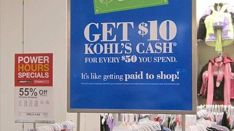 Kohl's Promotional Rack Signs