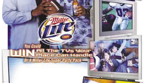 Miller Lite Super Bowl Party Case Card