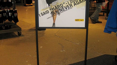 Nike Livestrong Stanchion Sign