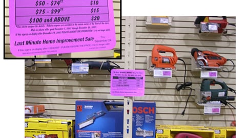 Menards Black & Decker Sign