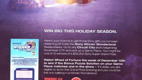 Circuit City/Sony 'Winner Wonderland' Print Ad