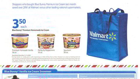 Walmart Blue Bunny Co-Op Ad