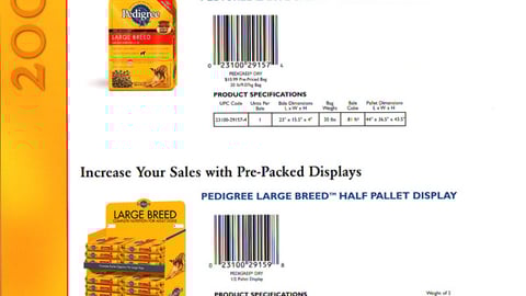 Pedigree Products Spec Sheet