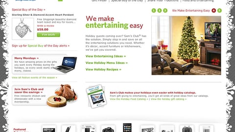 Sam's Club 'Holidays Made Simple' Microsite