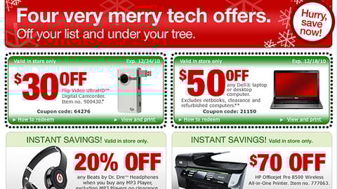 Staples 'Tech Offers' Email