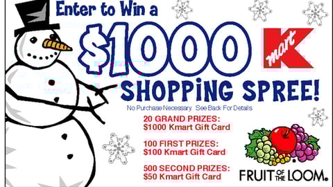 Kmart/Fruit of the Loom Sweeps Entry