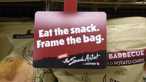 The Snack Artist 'Frame the Bag' Wobbler