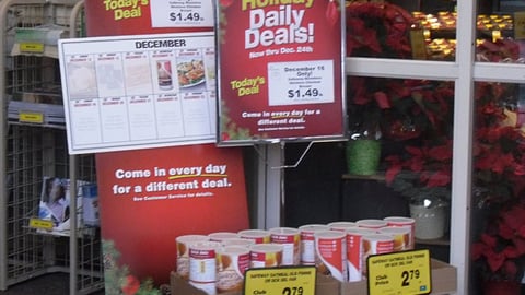 Genuardi's 'Holiday Daily Deals' Display 
