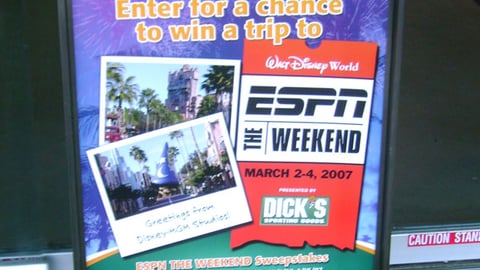Dick's Sporting Goods Disney/ESPN Sweeps Stanchion