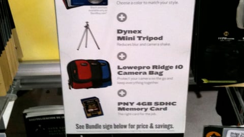 Best Buy Camera Bundle Counter Sign 