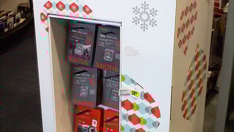 Best Buy SanDisk Holiday Floorstand