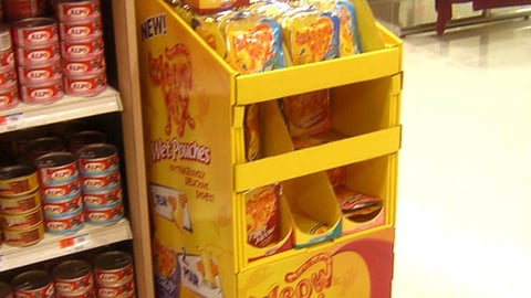 Meow Mix Wet Pouch Floorstand