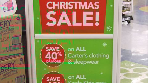 Babies "R" Us 'Christmas Sale' Stanchion Sign