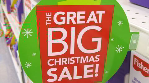 Babies "R" Us 'Christmas Sale' Shelf Talker