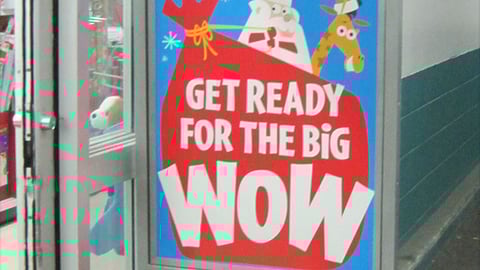 Toys "R" Us Holiday Stanchion Sign