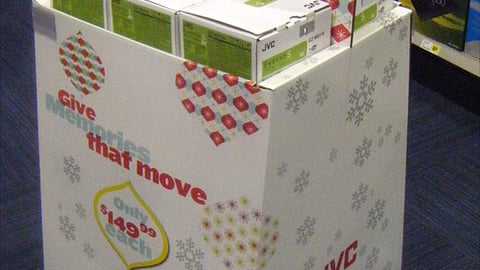 Best Buy JVC Everio Holiday Floorstand