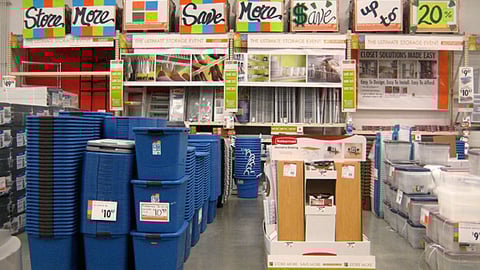 Home Depot Storage Container Merchandising