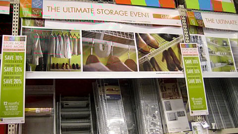 Home Depot 'Ultimate Storage Event' Signage