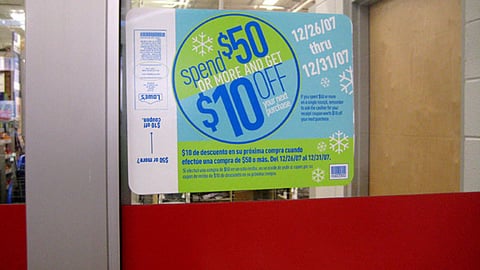 Lowe's Post-Holiday Window Cling