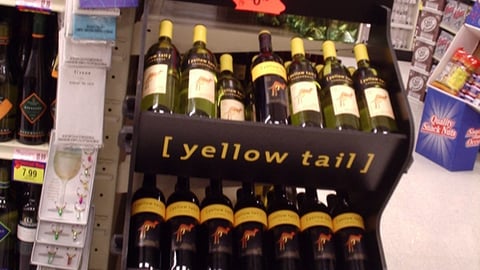 Yellow Tail Wine Display