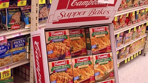 Campbell's Supper Bakes Display