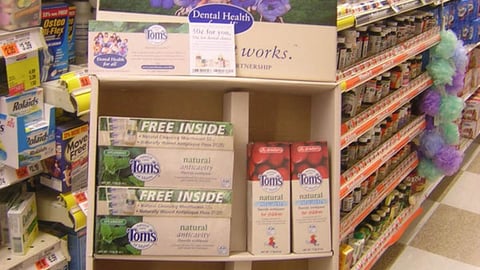 Tom's of Maine Dental Health Display