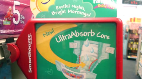 Pampers Baby Dry Shelf Talker