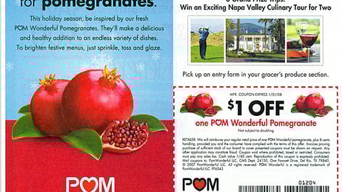 POM Wonderful Sweeps FSI