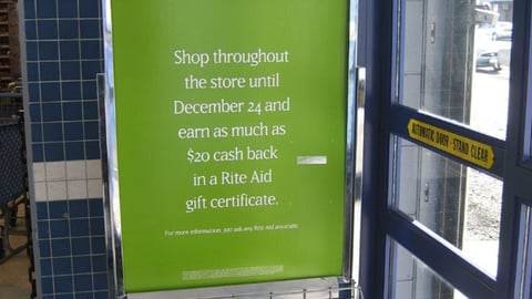 Rite Aid Holiday Incentive Stanchion