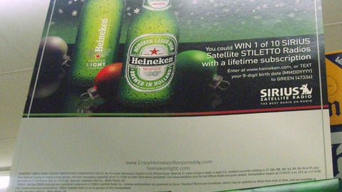 Heineken Sirius Sweeps Case Card