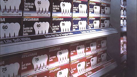 Sylvania Light Bulb Display