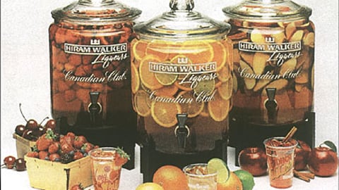 Hiram Walker Liqueur Lines Display