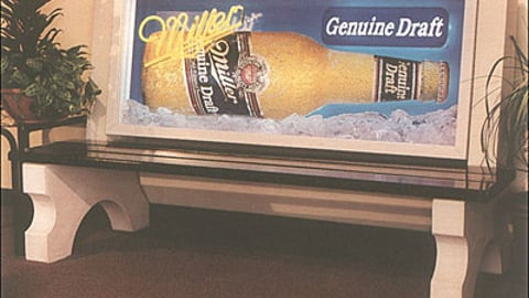 Miller Genuine Draft Glow Bench
