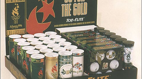 Top Flite Olympic Golf Balls Display