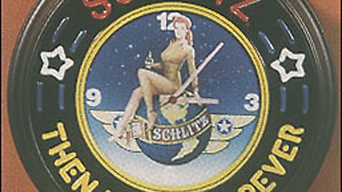 Schlitz WWII Commemorative Clock