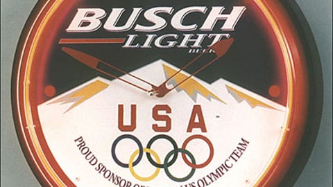 Busch Light Olympics Clock