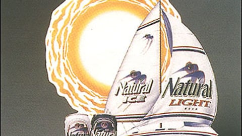 Natural Light/Ice Sailboat