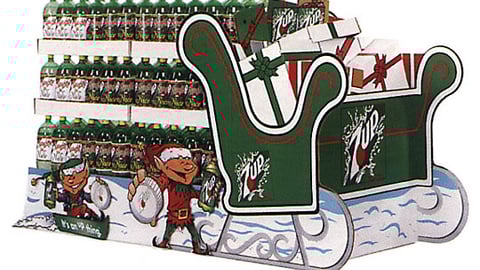 7 UP Holiday Sleigh Display