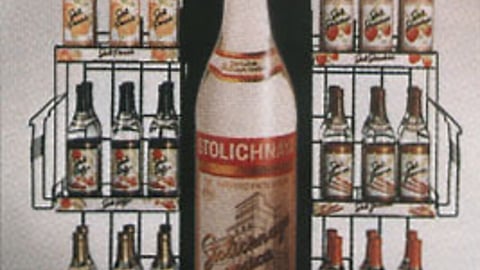 Stolichnaya's Flavored Vodka Floorstand