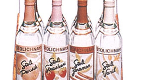 Stolichnaya Flavors Display