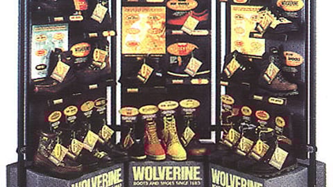 Wolverine Boots/Shoes Display
