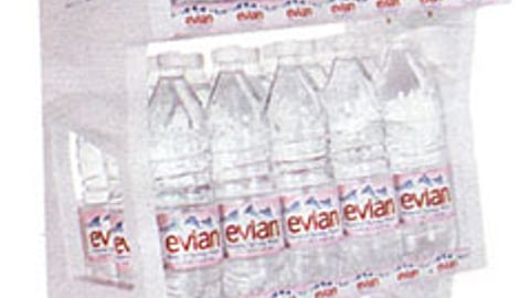 Evian Bottled Water Display