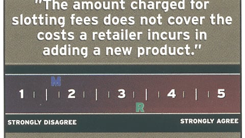 Manufacturer and Retailer Opinions: "The amount charged for slotting fees does not cover the costs a retailer incurs in adding a