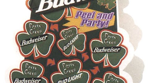 Bud Family St. Pats Sticker Table Tent